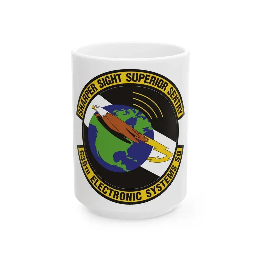 636th Electronic Systems Squadron (U.S. Air Force) White Coffee Mug - Go Mug Yourself