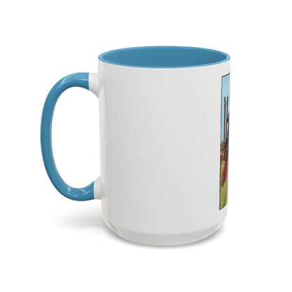 The 6 of Wands (Tarot Card) Accent Coffee Mug