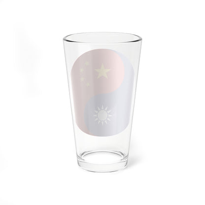 Cross-Strait-flags (China) Pint Glass 16oz