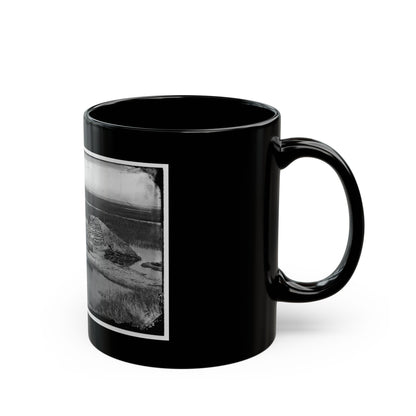 Morris Island, South Carolina. Battery Hays. One 8-Inch Parrot Rifle Dismounted. Breaching Battery Against Fort Sumter (U.S. Civil War) Black Coffee Mug