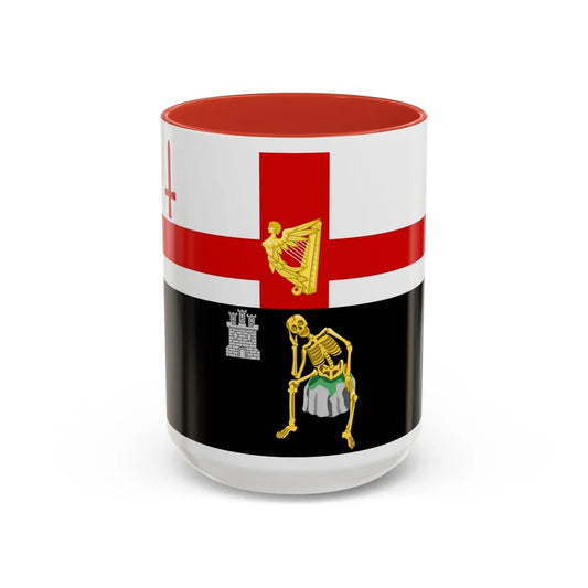 Flag of Londonderry Ireland - Accent Coffee Mug-15oz-Red-Go Mug Yourself