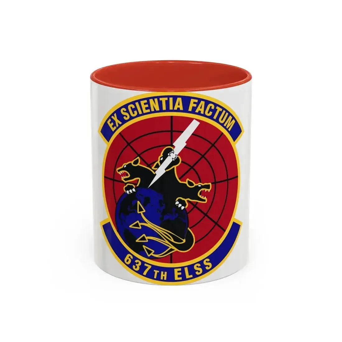 637th Electronic Systems Squadron (U.S. Air Force) Accent Coffee Mug 11oz Red - Go Mug Yourself