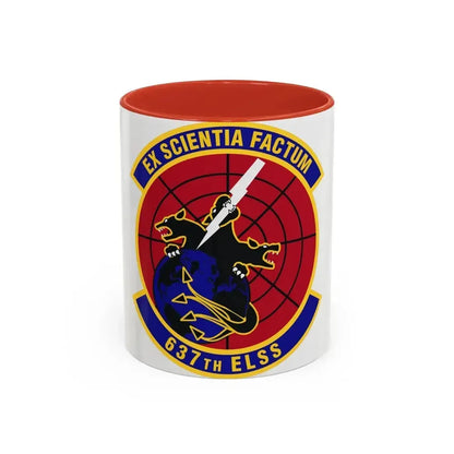637th Electronic Systems Squadron (U.S. Air Force) Accent Coffee Mug 11oz Red - Go Mug Yourself