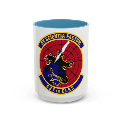 637th Electronic Systems Squadron (U.S. Air Force) Accent Coffee Mug 15oz Light Blue - Go Mug Yourself
