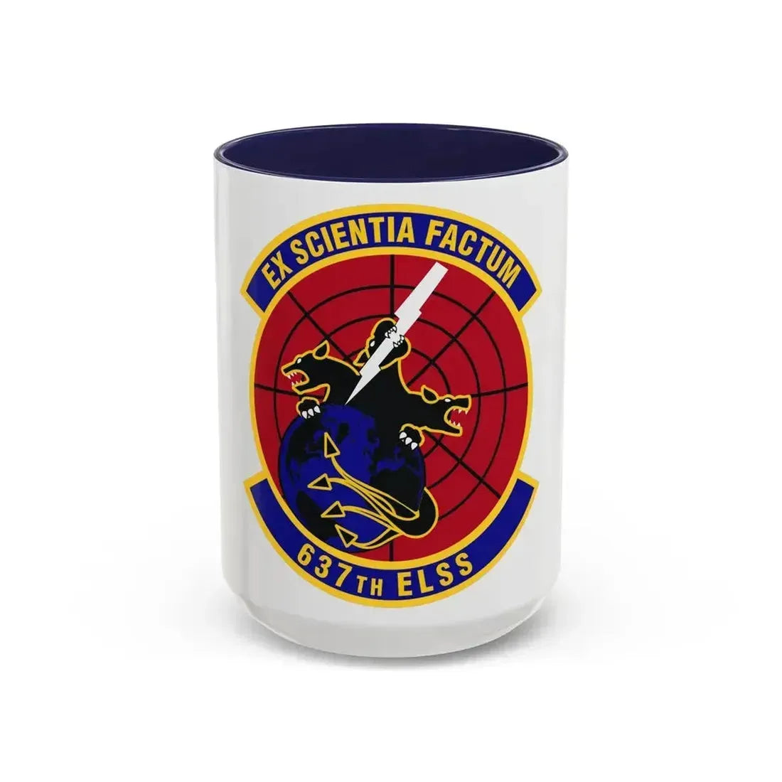 637th Electronic Systems Squadron (U.S. Air Force) Accent Coffee Mug 15oz Navy - Go Mug Yourself