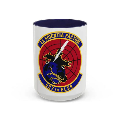 637th Electronic Systems Squadron (U.S. Air Force) Accent Coffee Mug 15oz Navy - Go Mug Yourself