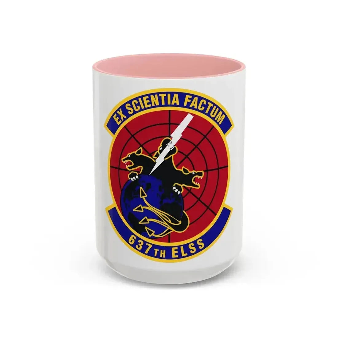 637th Electronic Systems Squadron (U.S. Air Force) Accent Coffee Mug 15oz Pink - Go Mug Yourself