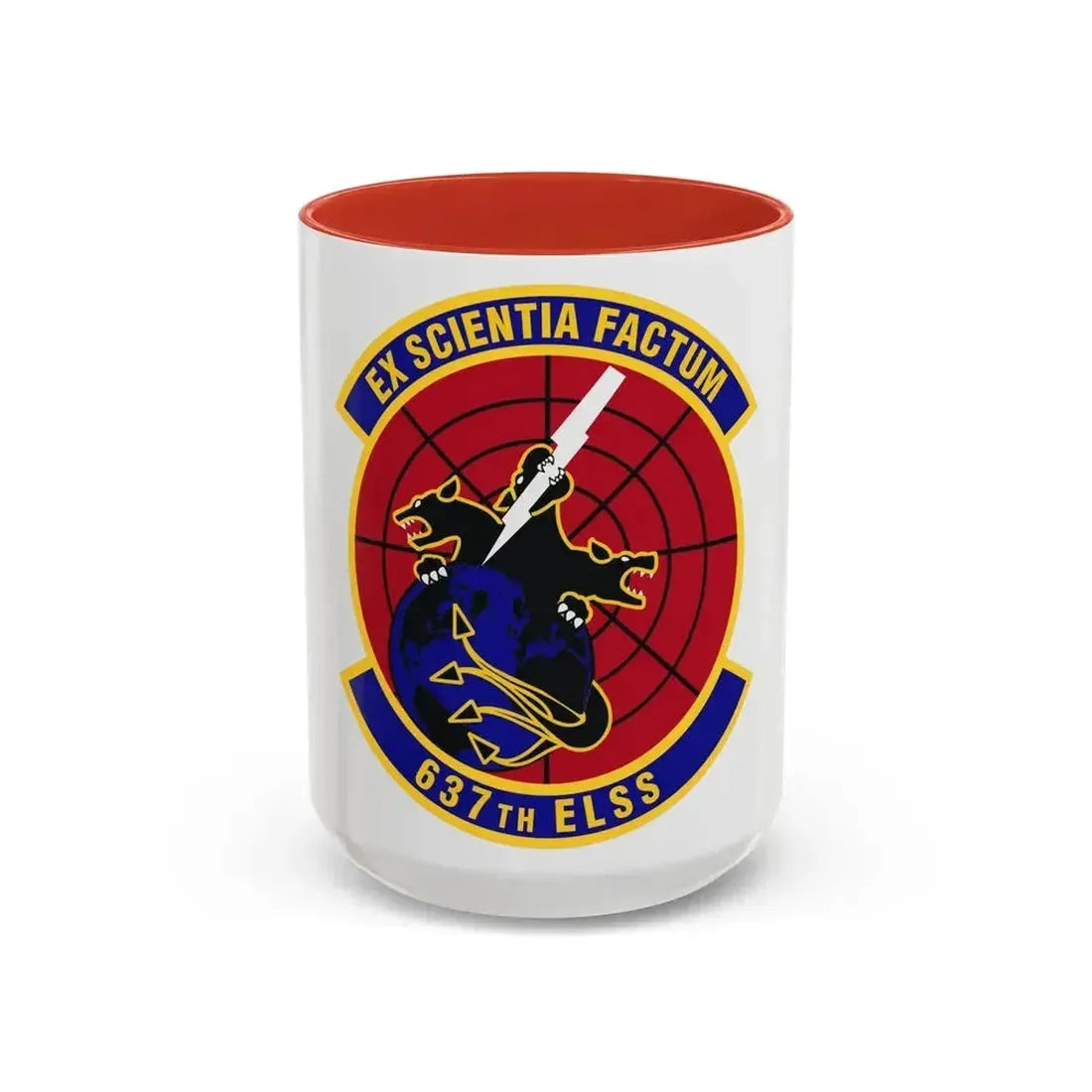 637th Electronic Systems Squadron (U.S. Air Force) Accent Coffee Mug 15oz Red - Go Mug Yourself