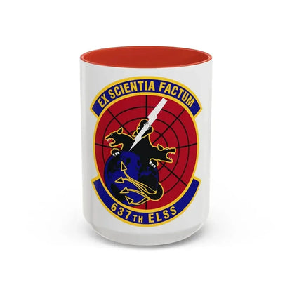 637th Electronic Systems Squadron (U.S. Air Force) Accent Coffee Mug 15oz Red - Go Mug Yourself