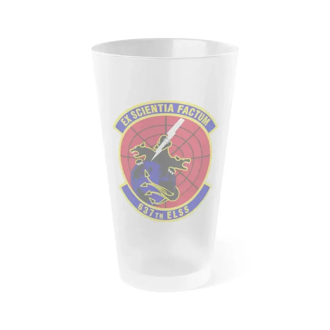 637th Electronic Systems Squadron (U.S. Air Force) Frosted Pint Glass 16oz 16oz Frosted - Go Mug Yourself