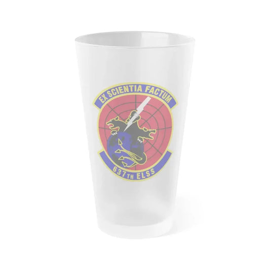 637th Electronic Systems Squadron (U.S. Air Force) Frosted Pint Glass 16oz 16oz Frosted - Go Mug Yourself