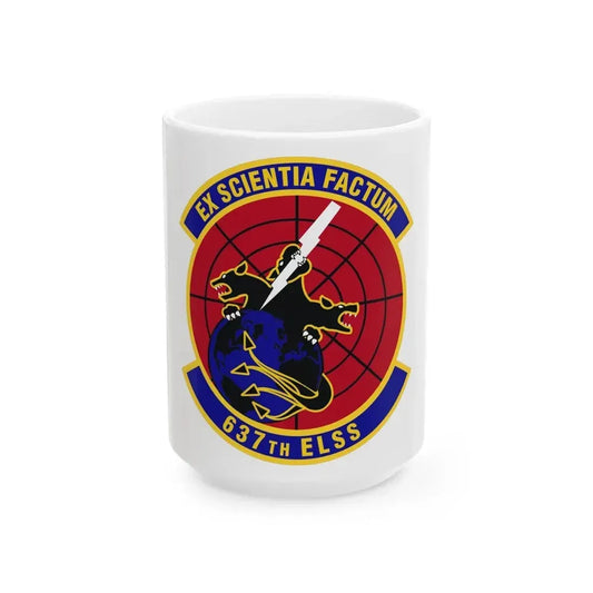 637th Electronic Systems Squadron (U.S. Air Force) White Coffee Mug 15oz - Go Mug Yourself