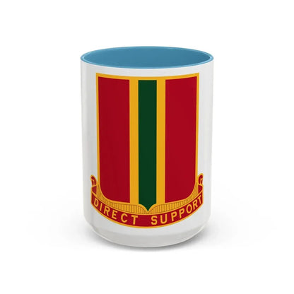 637th Field Artillery Battalion (U.S. Army) Accent Coffee Mug 15oz Light Blue - Go Mug Yourself
