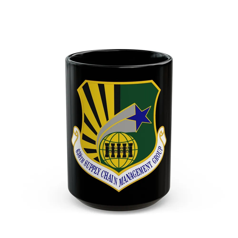 638 Supply Chain Management Group AFMC (U.S. Air Force) Black Coffee Mug-15oz-Go Mug Yourself