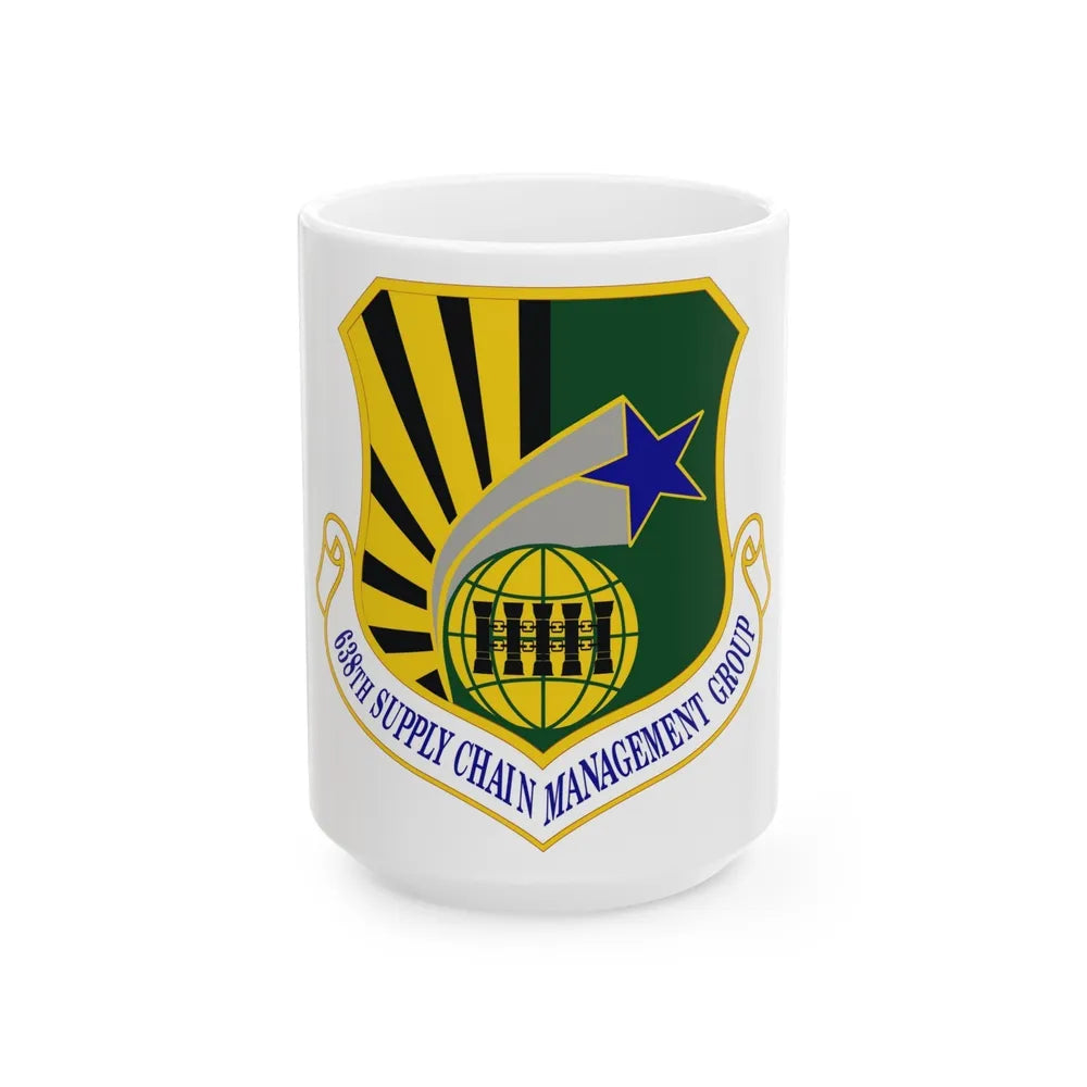 638 Supply Chain Management Group AFMC (U.S. Air Force) White Coffee Mug-15oz-Go Mug Yourself