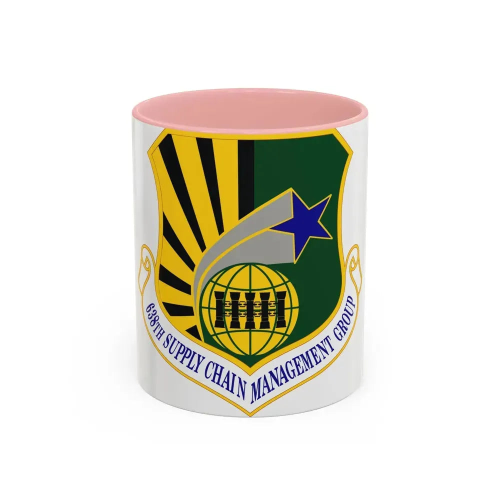 638 Supply Chain Management Group AFMC (U.S. Air Force) Accent Coffee Mug 11oz Pink - Go Mug Yourself
