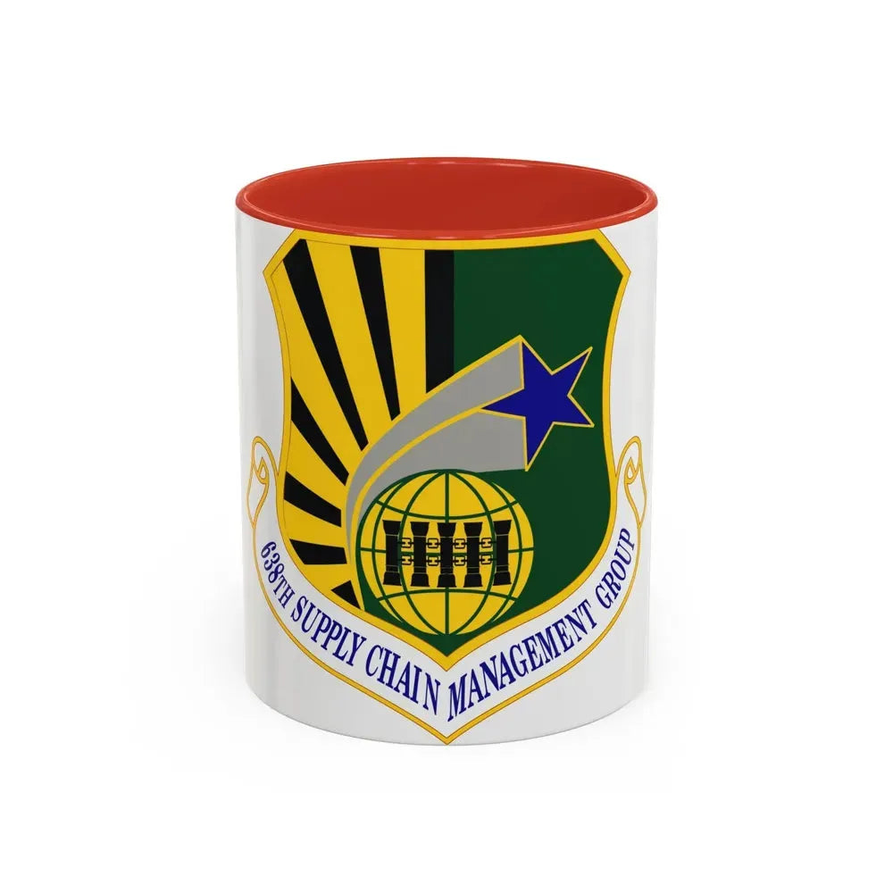 638 Supply Chain Management Group AFMC (U.S. Air Force) Accent Coffee Mug 11oz Red - Go Mug Yourself