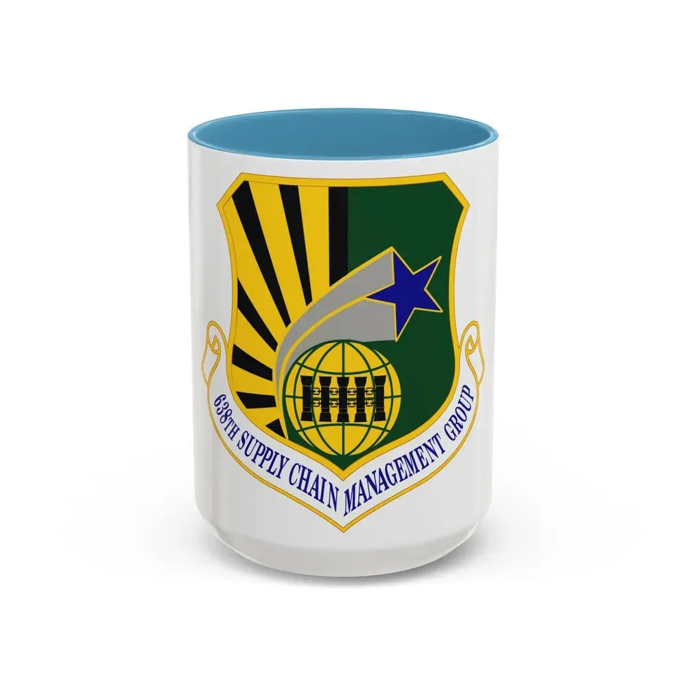 638 Supply Chain Management Group AFMC (U.S. Air Force) Accent Coffee Mug 15oz Light Blue - Go Mug Yourself