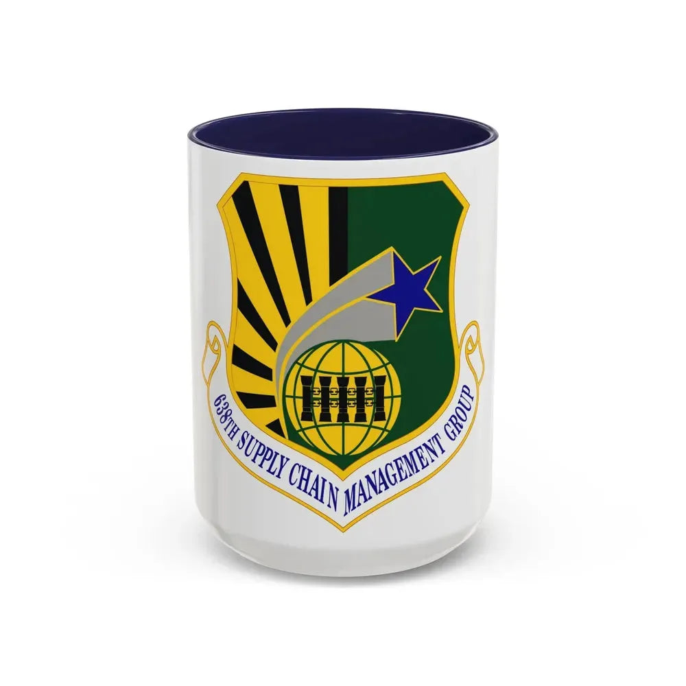 638 Supply Chain Management Group AFMC (U.S. Air Force) Accent Coffee Mug 15oz Navy - Go Mug Yourself