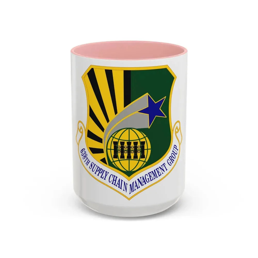 638 Supply Chain Management Group AFMC (U.S. Air Force) Accent Coffee Mug 15oz Pink - Go Mug Yourself