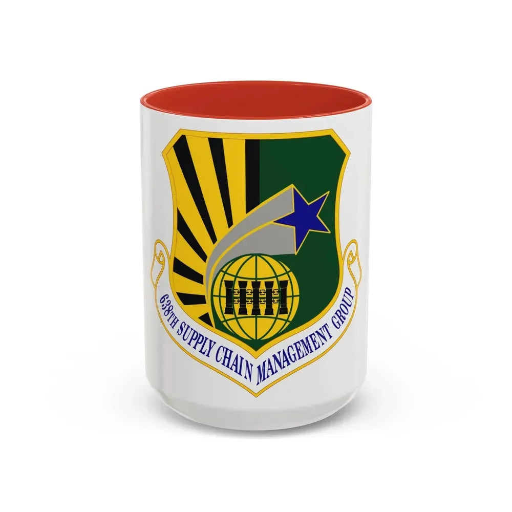 638 Supply Chain Management Group AFMC (U.S. Air Force) Accent Coffee Mug 15oz Red - Go Mug Yourself