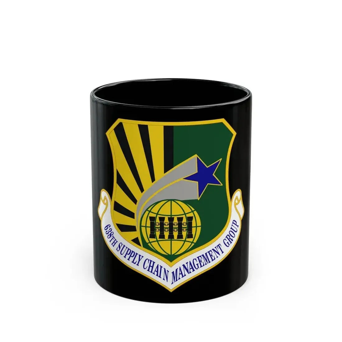 638 Supply Chain Management Group AFMC (U.S. Air Force) Black Coffee Mug 11oz - Go Mug Yourself