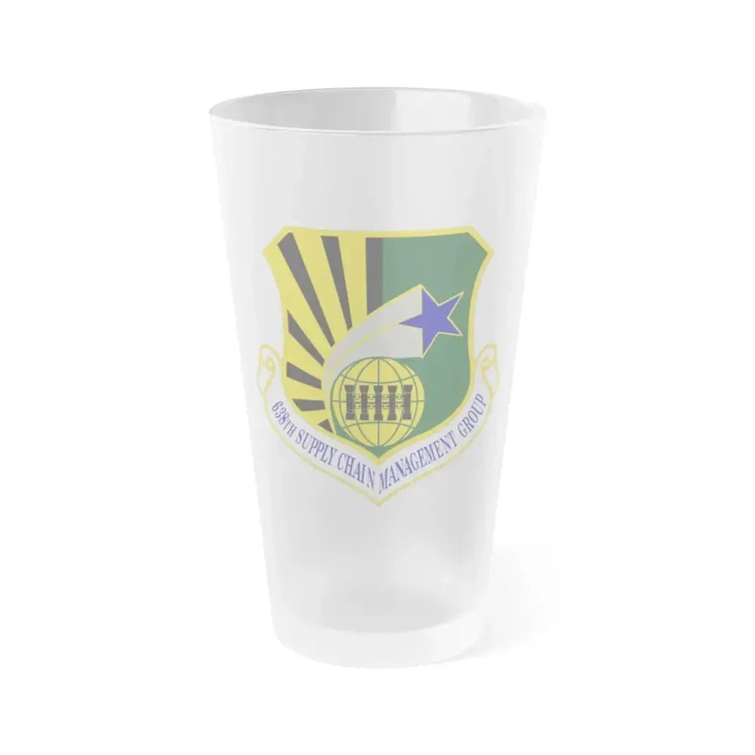 638 Supply Chain Management Group AFMC (U.S. Air Force) Frosted Pint Glass 16oz 16oz Frosted - Go Mug Yourself