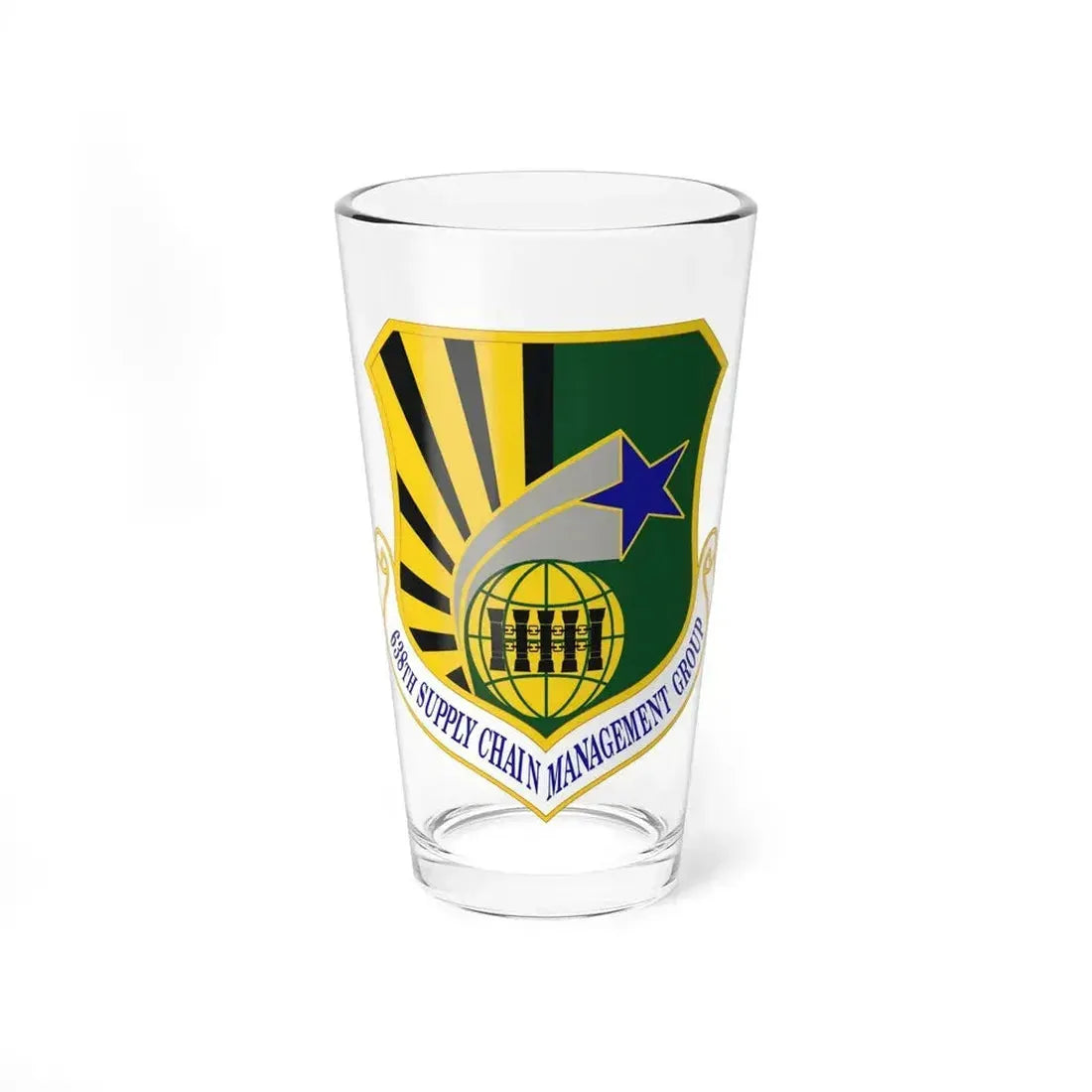 638 Supply Chain Management Group AFMC (U.S. Air Force) Pint Glass 16oz 16oz - Go Mug Yourself