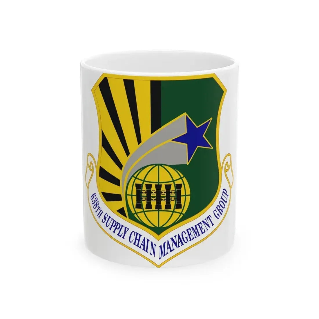 638 Supply Chain Management Group AFMC (U.S. Air Force) White Coffee Mug - Go Mug Yourself