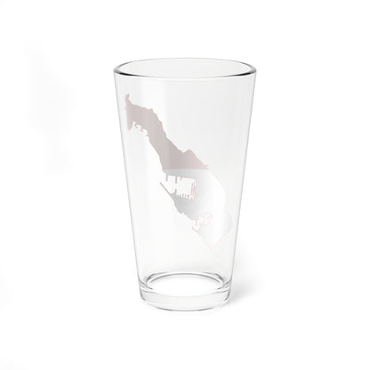 Flag map of Monaco (Monaco) Pint Glass 16oz