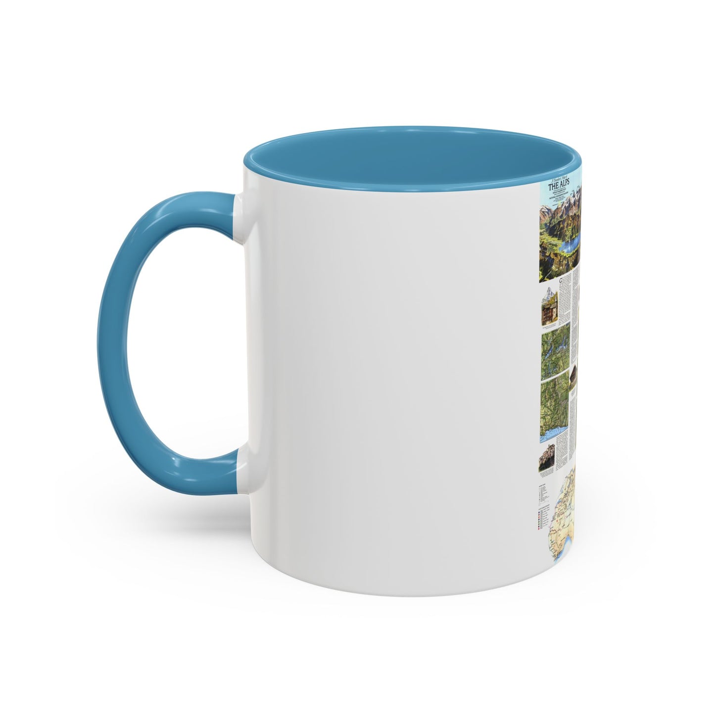 Alps, The - A Traveller's Map (1985) (Map) Accent Coffee Mug