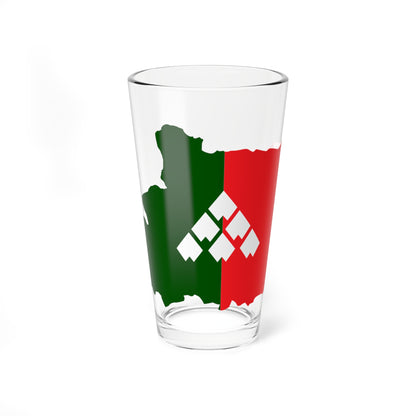 Flag map of Carnia (Italy) Pint Glass 16oz