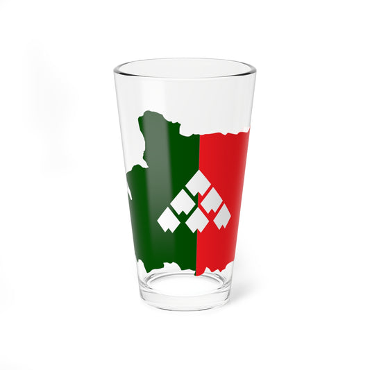 Flag map of Carnia (Italy) Pint Glass 16oz