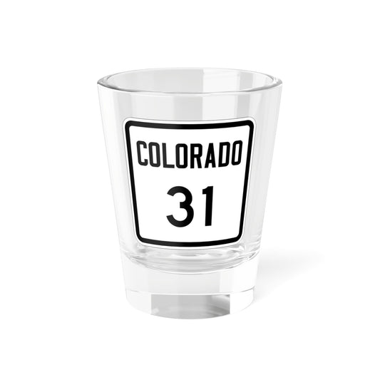 Colorado 31 1946 (Colorado) (Road Sign) Shot Glass 1.5oz-1.5oz-Go Mug Yourself