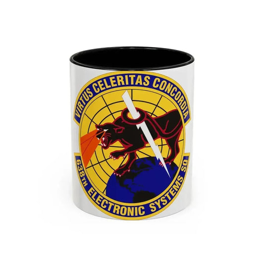 638th Electronic Systems Squadron (U.S. Air Force) Accent Coffee Mug 11oz Black - Go Mug Yourself