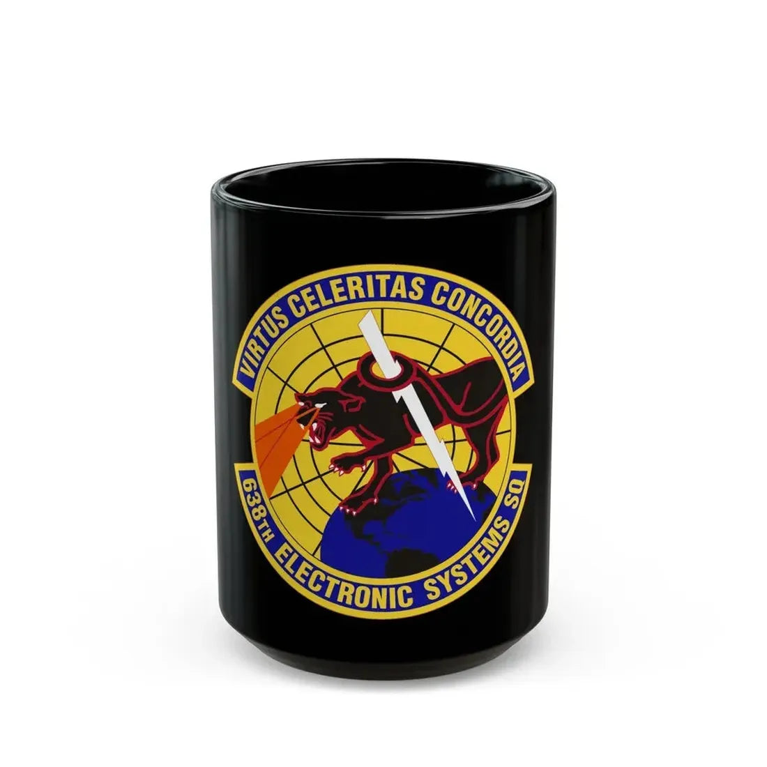 638th Electronic Systems Squadron (U.S. Air Force) Black Coffee Mug - Go Mug Yourself