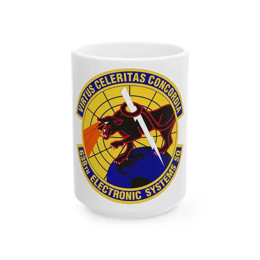 638th Electronic Systems Squadron (U.S. Air Force) White Coffee Mug 15oz - Go Mug Yourself