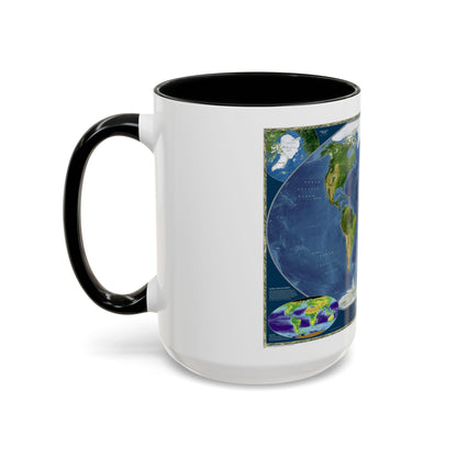 World Map - Satellite (2001) (Map) Accent Coffee Mug