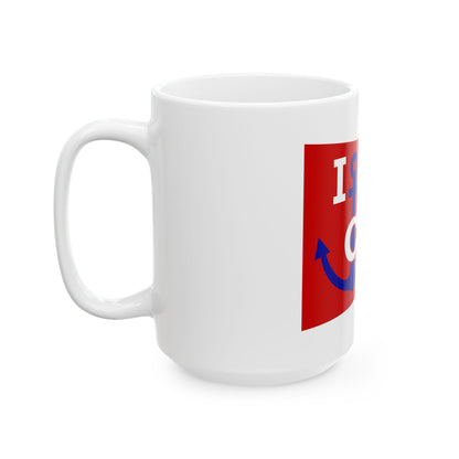 Burgee of Indianapolis Sailing Club (India) White Coffee Mug