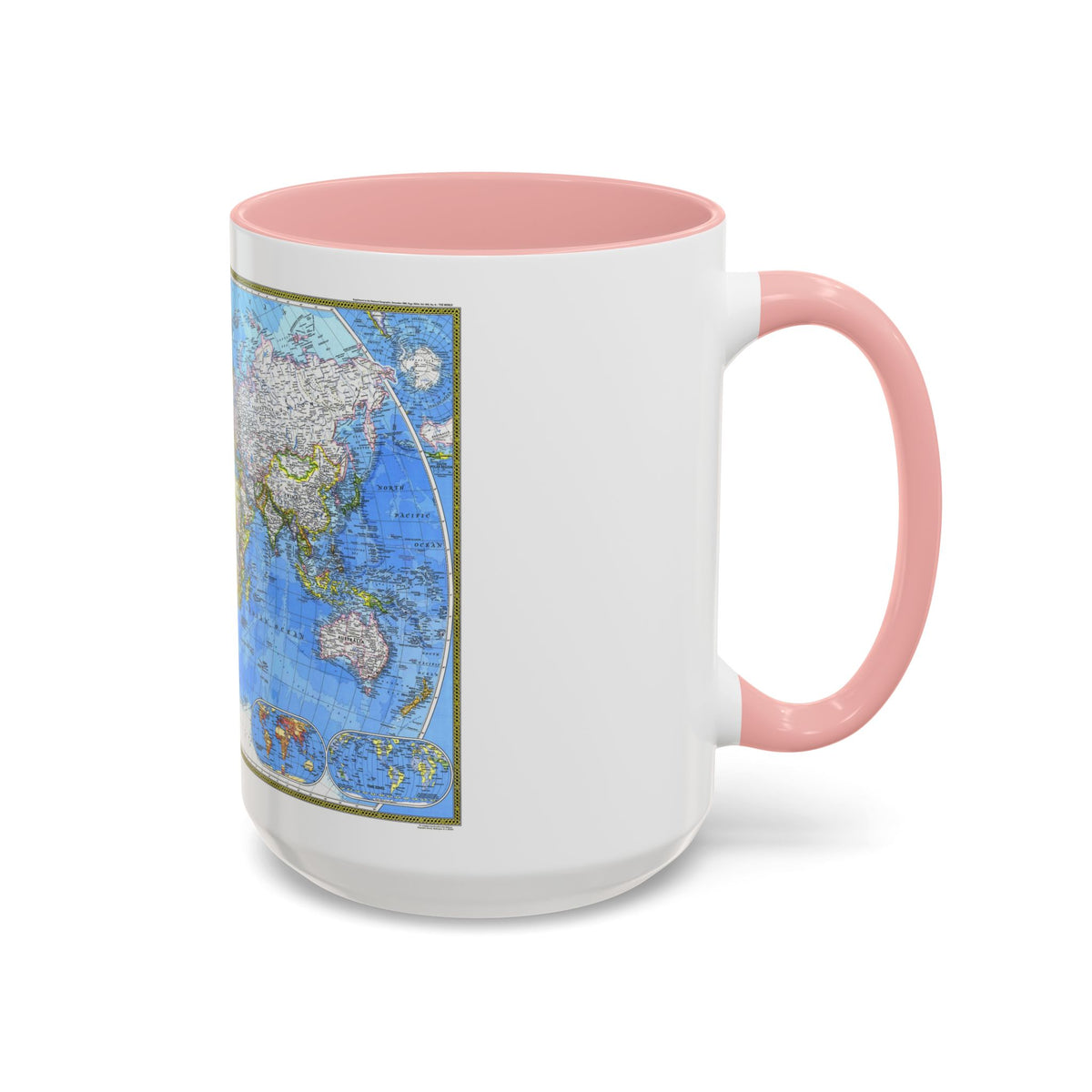 World Map (1981) (Map) Accent Coffee Mug