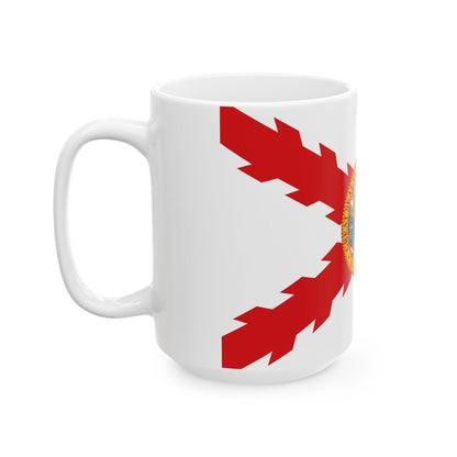 Flag of Cross of Burgundy with the Seal of Florida (United States) White Coffee Mug
