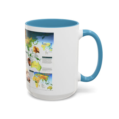 World Map - Dawn of Humans (1997) (Map) Accent Coffee Mug
