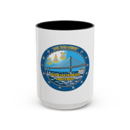 USCGS San Francisco Ask The Chief (U.S. Coast Guard) Accent Coffee Mug