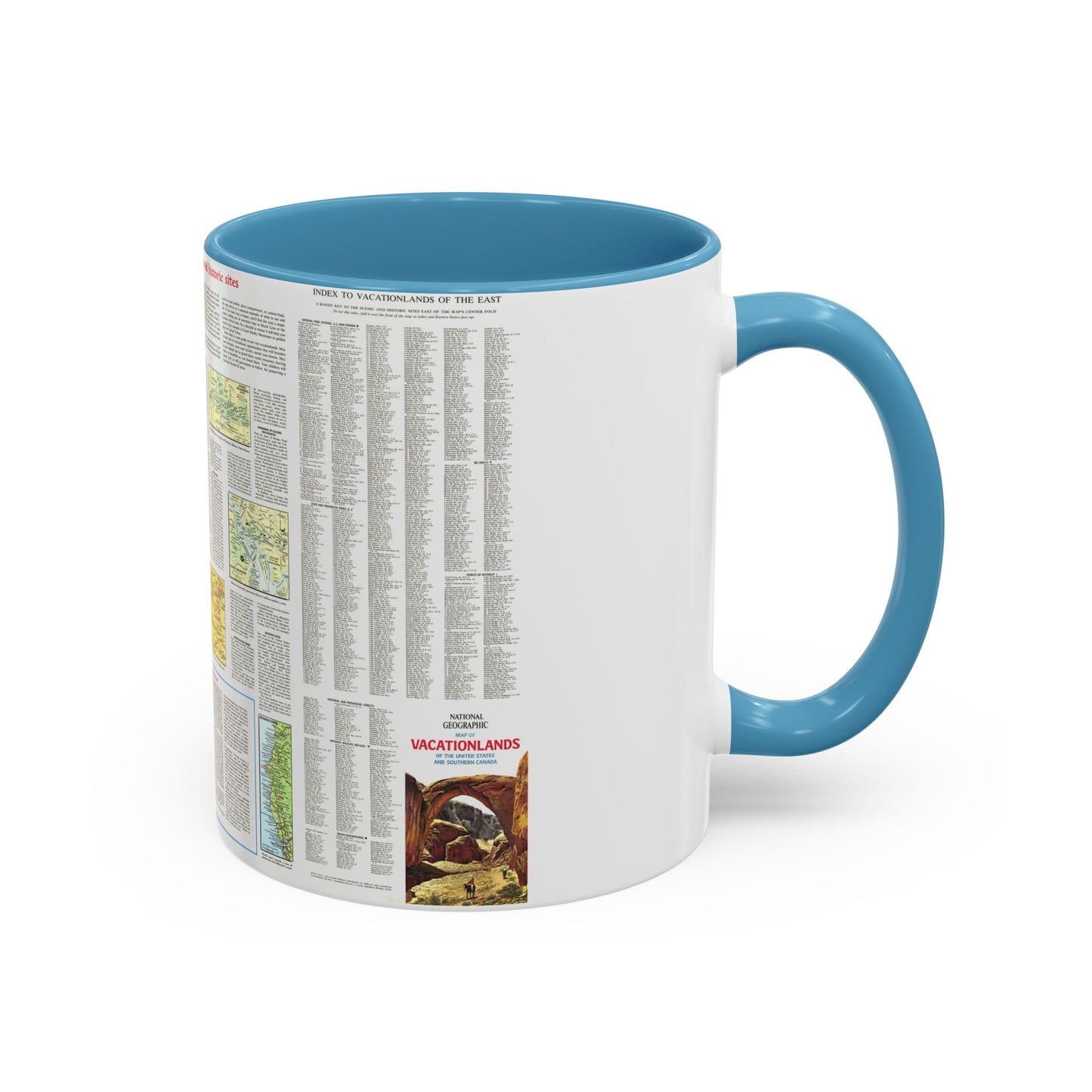 USA - Scenic Treasures and Historic Sites (1966) (Map) Accent Coffee Mug