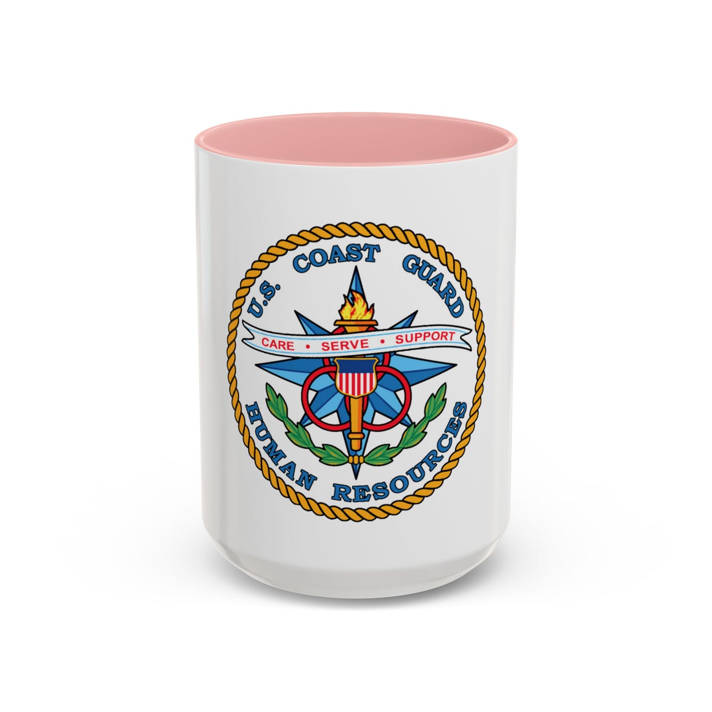 USCG Human Resources (U.S. Coast Guard) Accent Coffee Mug