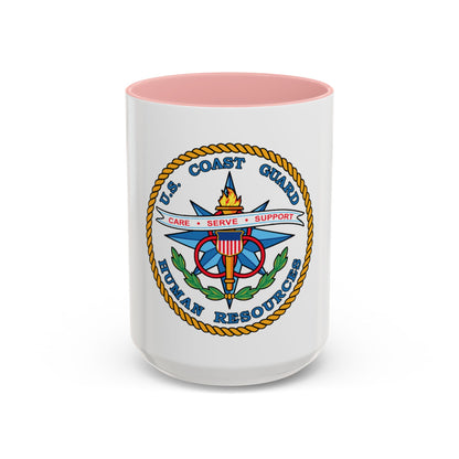 USCG Human Resources (U.S. Coast Guard) Accent Coffee Mug