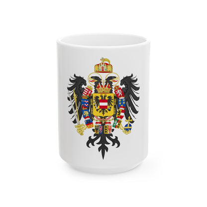 Middle Coat of Arms of Francis II, Holy Roman Emperor (1804-1806) - White Coffee Mug