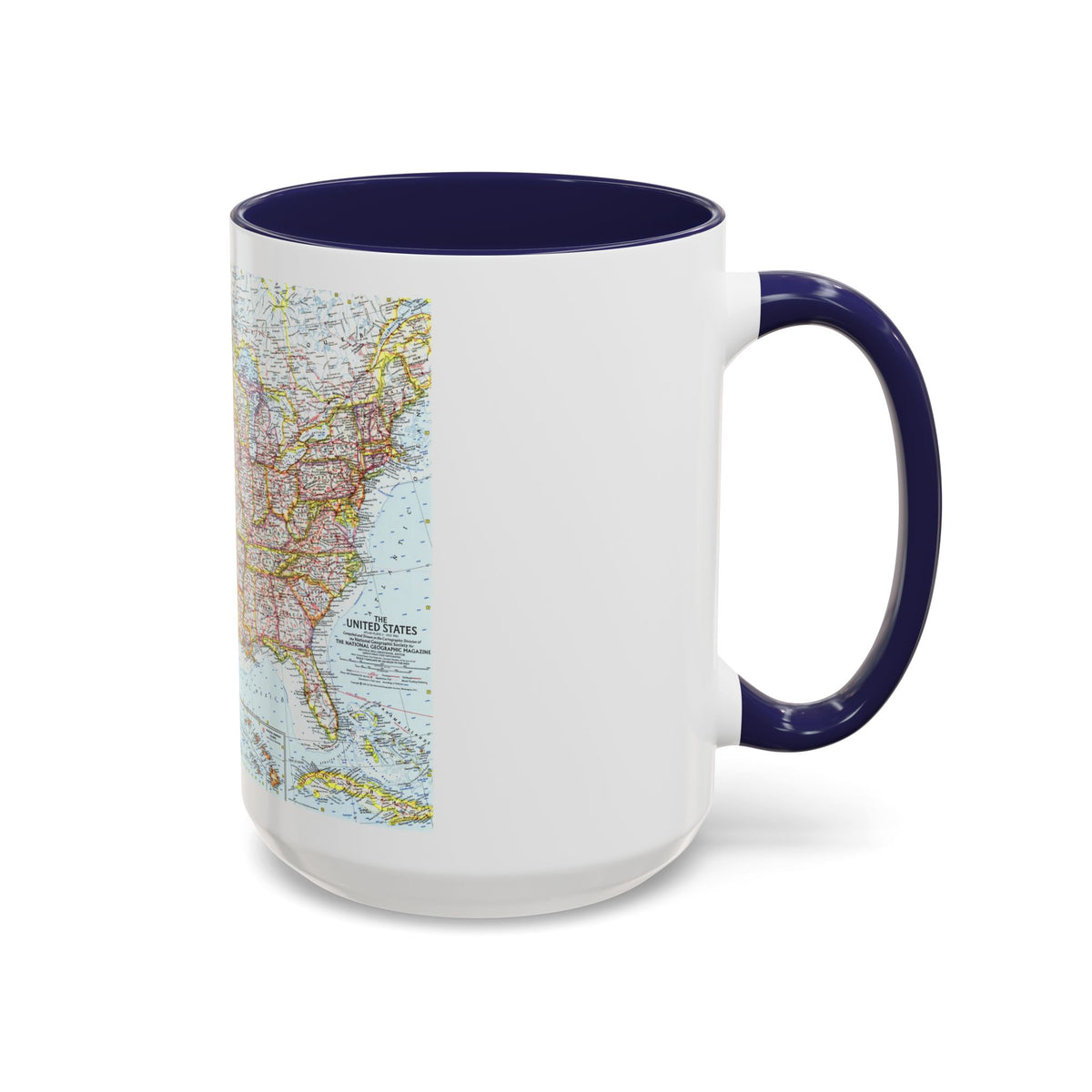 USA - The United States (1961) (Map) Accent Coffee Mug