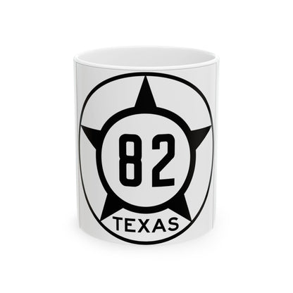 Old Texas 82 (Texas) (Road Sign) White Coffee Mug