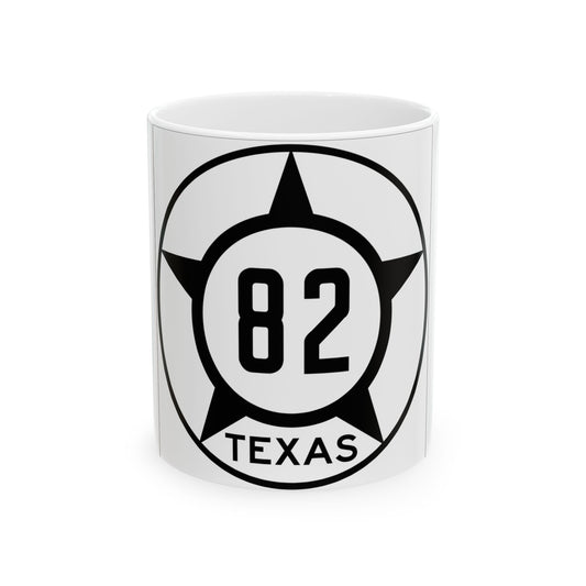 Old Texas 82 (Texas) (Road Sign) White Coffee Mug
